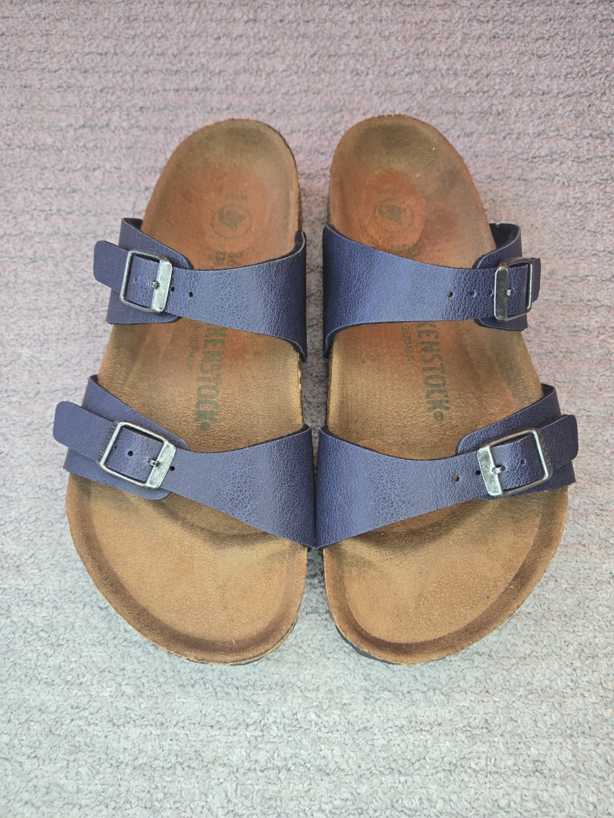 NEW! Birkenstock Sydney BS Pull Up Navy Sandals EU 36 US 5 Regular FIT!