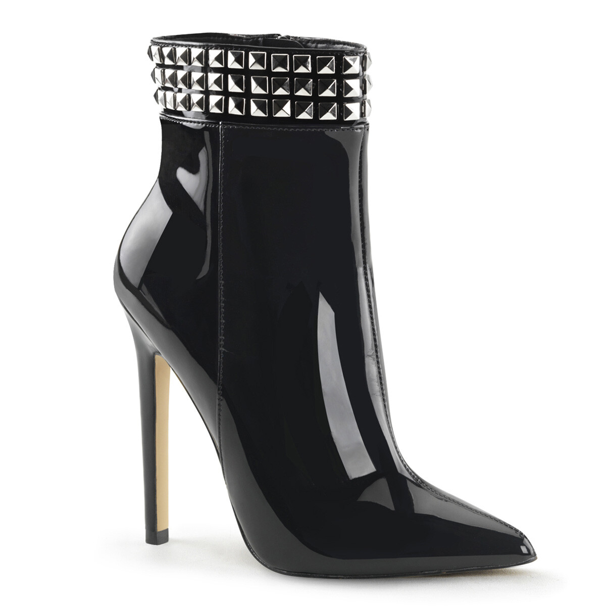 Black Fetish 80s Punk Ankle Boots Mens Crossdresser Drag Queen Shoes Heels 13 14