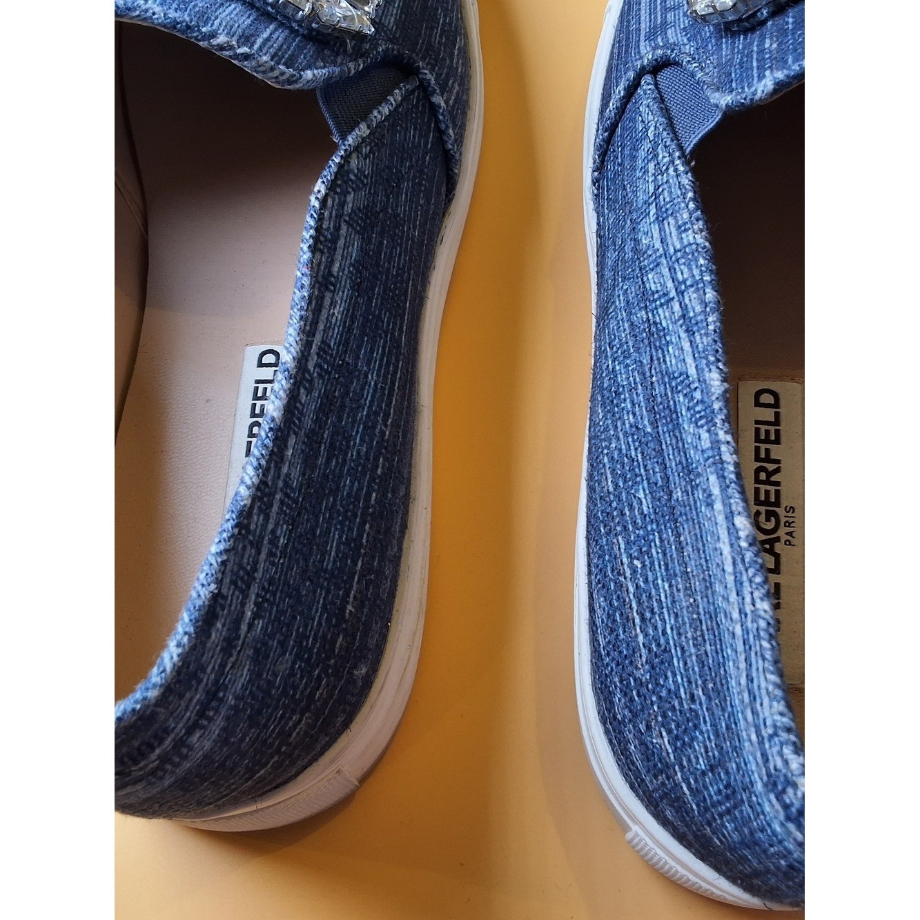 Karl Lagerfeld Denim Slip-On Loafers – Blue