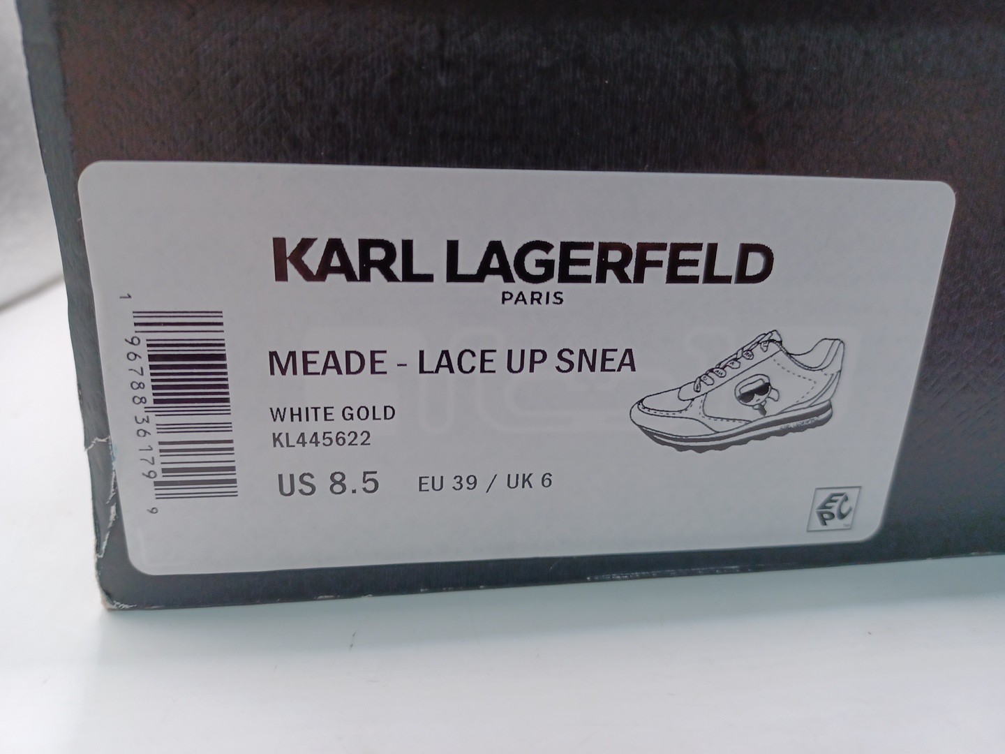 NEW Karl Lagerfeld Paris Meade Lace Up Sneakers Womens Size 8.5 US