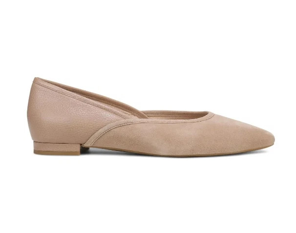 VIONIC Gracia Ballet Flat Desert Sand Suede Color, New, All Size