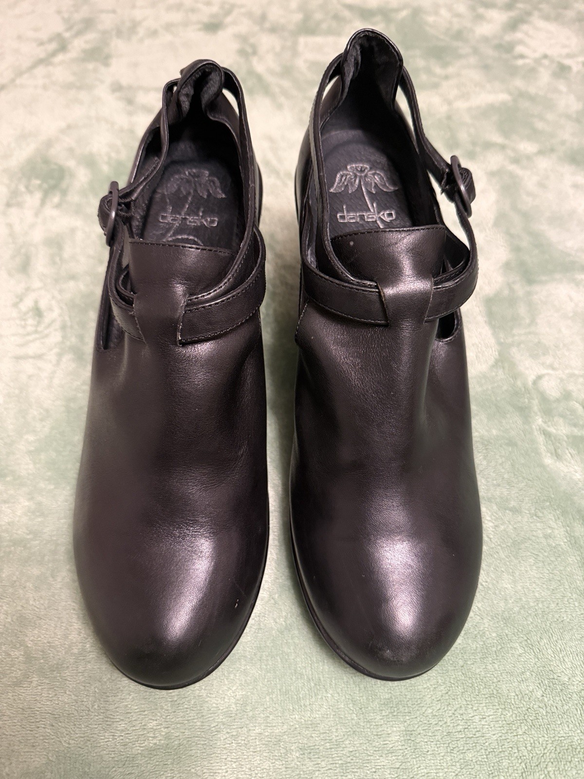 Dansko Beatrice Black Leather Mary Jane Buckle Comfort Shoes US 10 M
