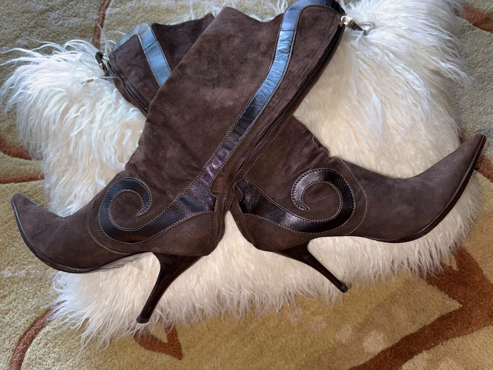 Authentic Fendi Brown Suede Boot Size 7