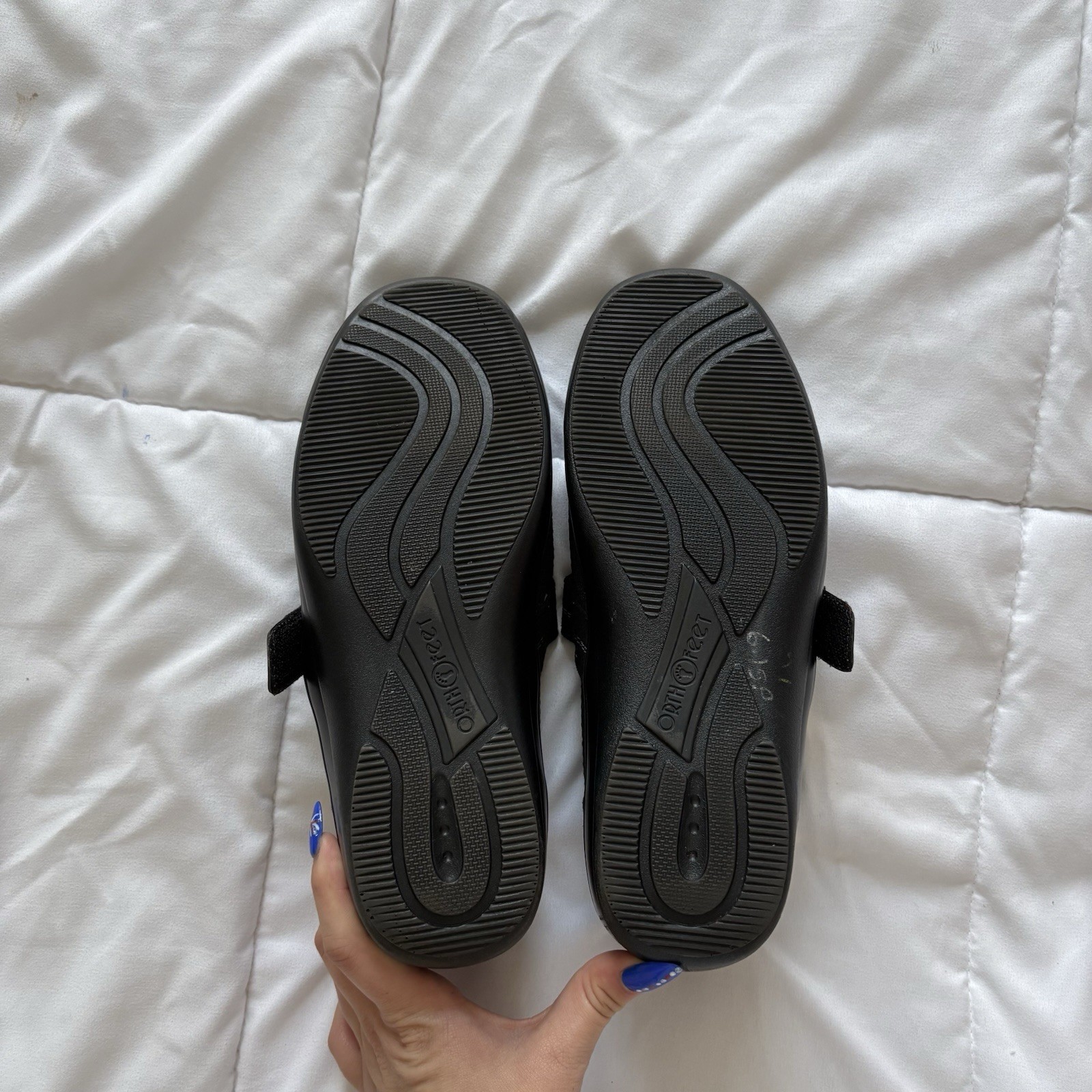 Orthofeet Quincy Slip On Shoes Sneakers Womens 8 Black Comfy Workwear