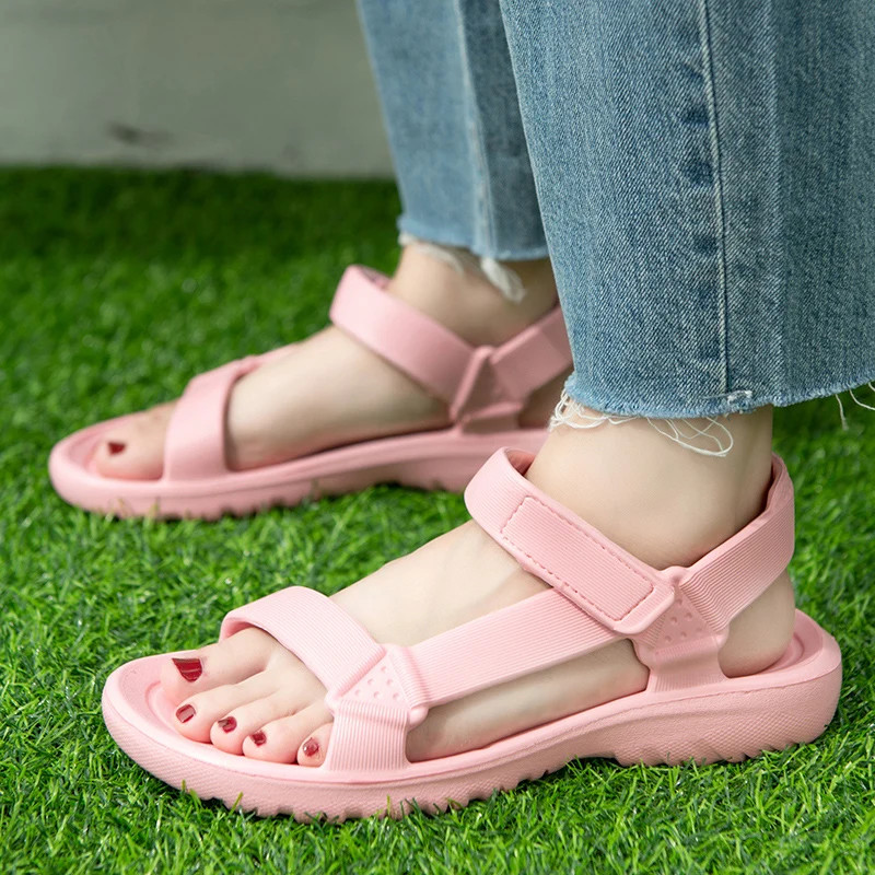 Womens Sandals Summer Trend Anti-slip Wear-resistant Lightweight EVA Flat…