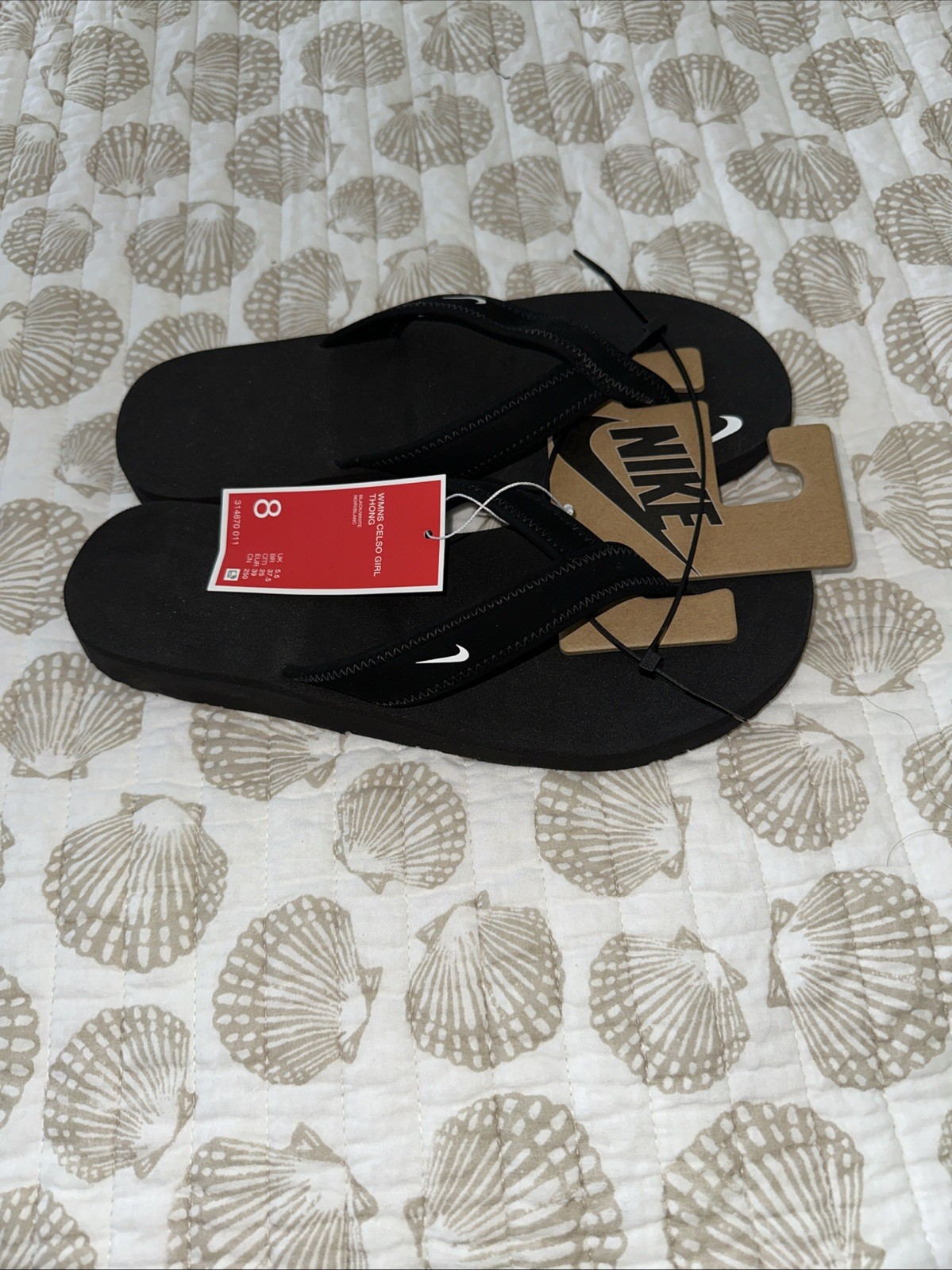 Nike Celso Thong Flip Flops for Women, Size US 8 – Black Brand New With Tag