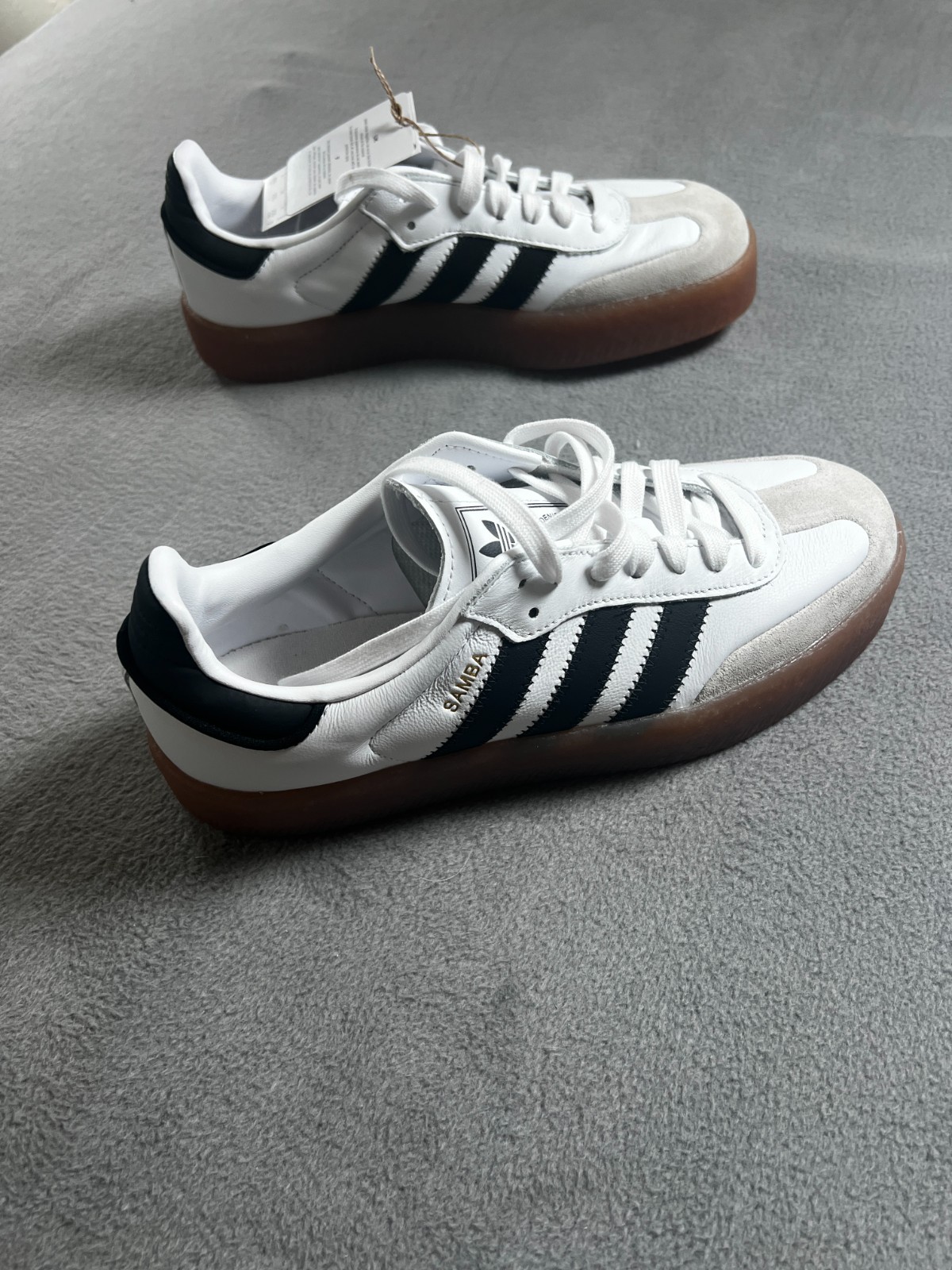 New ADIDAS Samba womens WHITE Gum sneakers Retro Terrace sport shoes JI1349