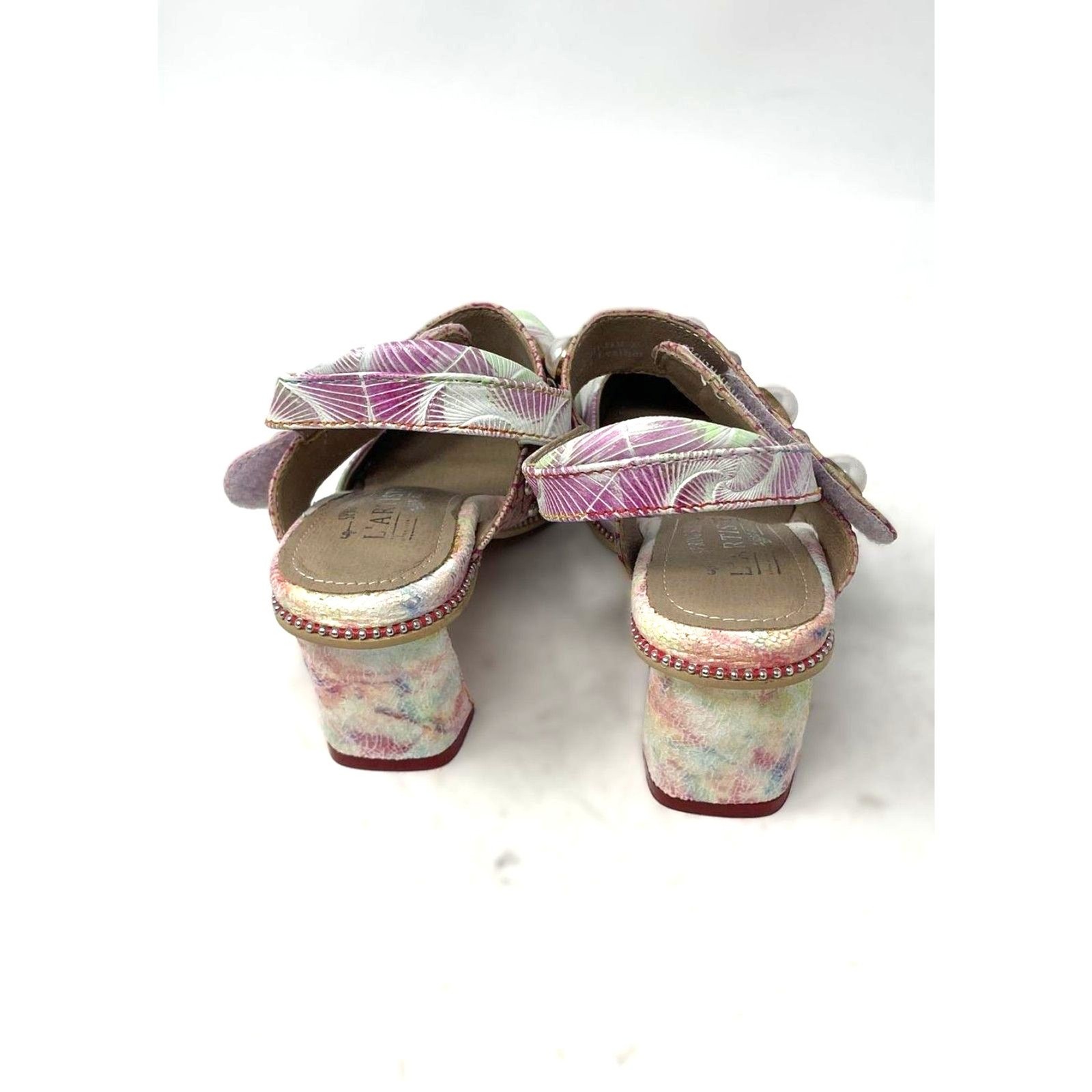 Spring Step L’Artiste «WHAT A SIGHT PINK» Block Slingback Sandals Size 35