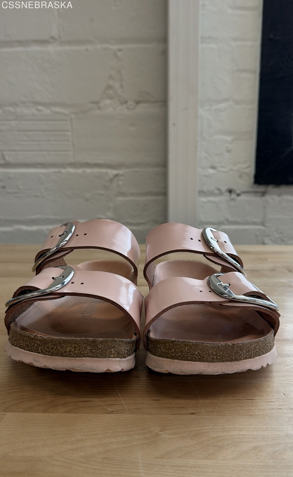 Birkenstock Arizona Big Buckle Rose Patent Leather Sandals Size 41 W10 M8