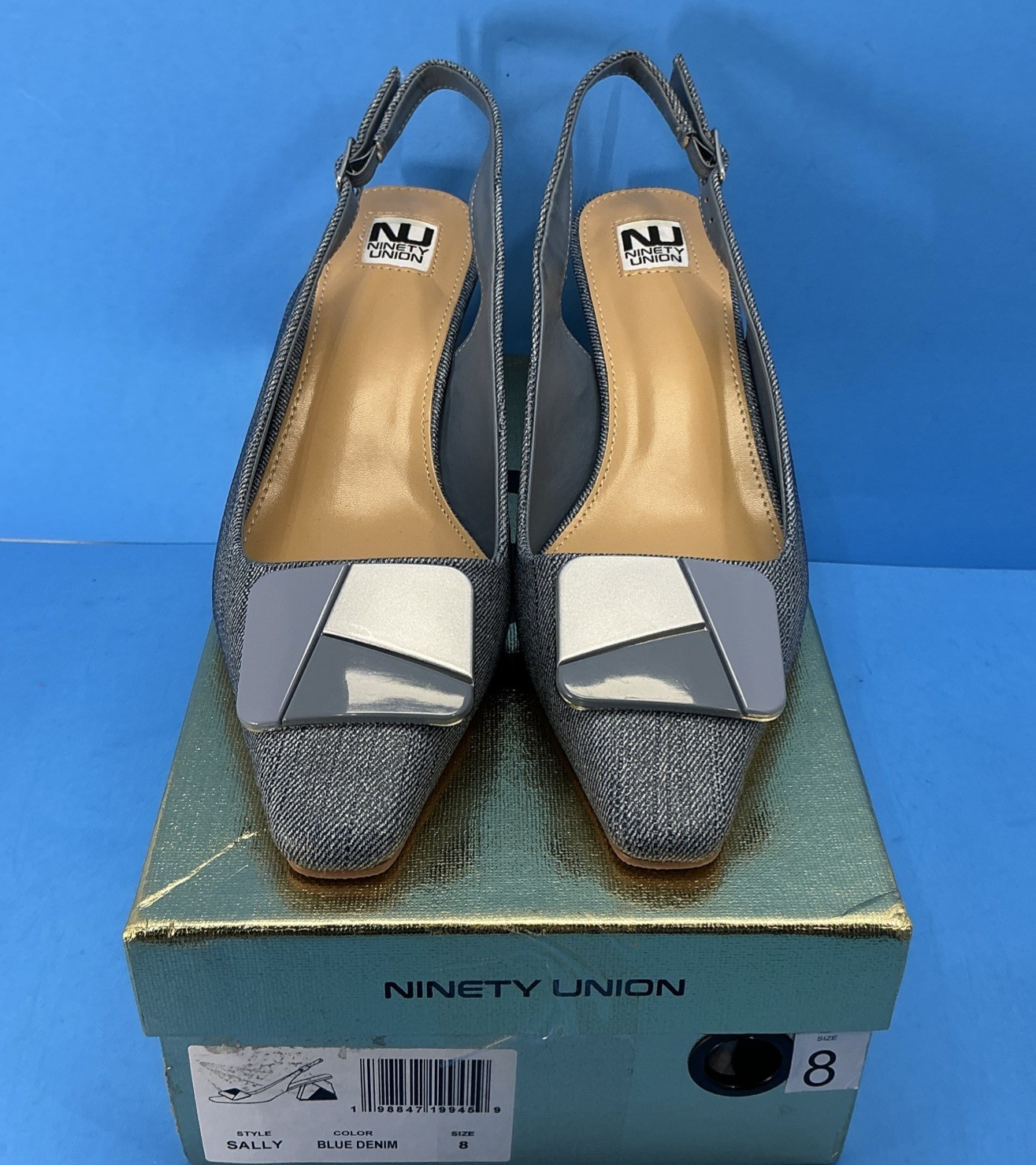 Ninety Union Sally Women’s Pump Blue Denim Size 8