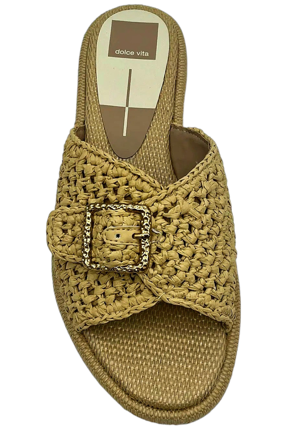 Dolce Vita Buckle Slide Sandals Alonzo Natural