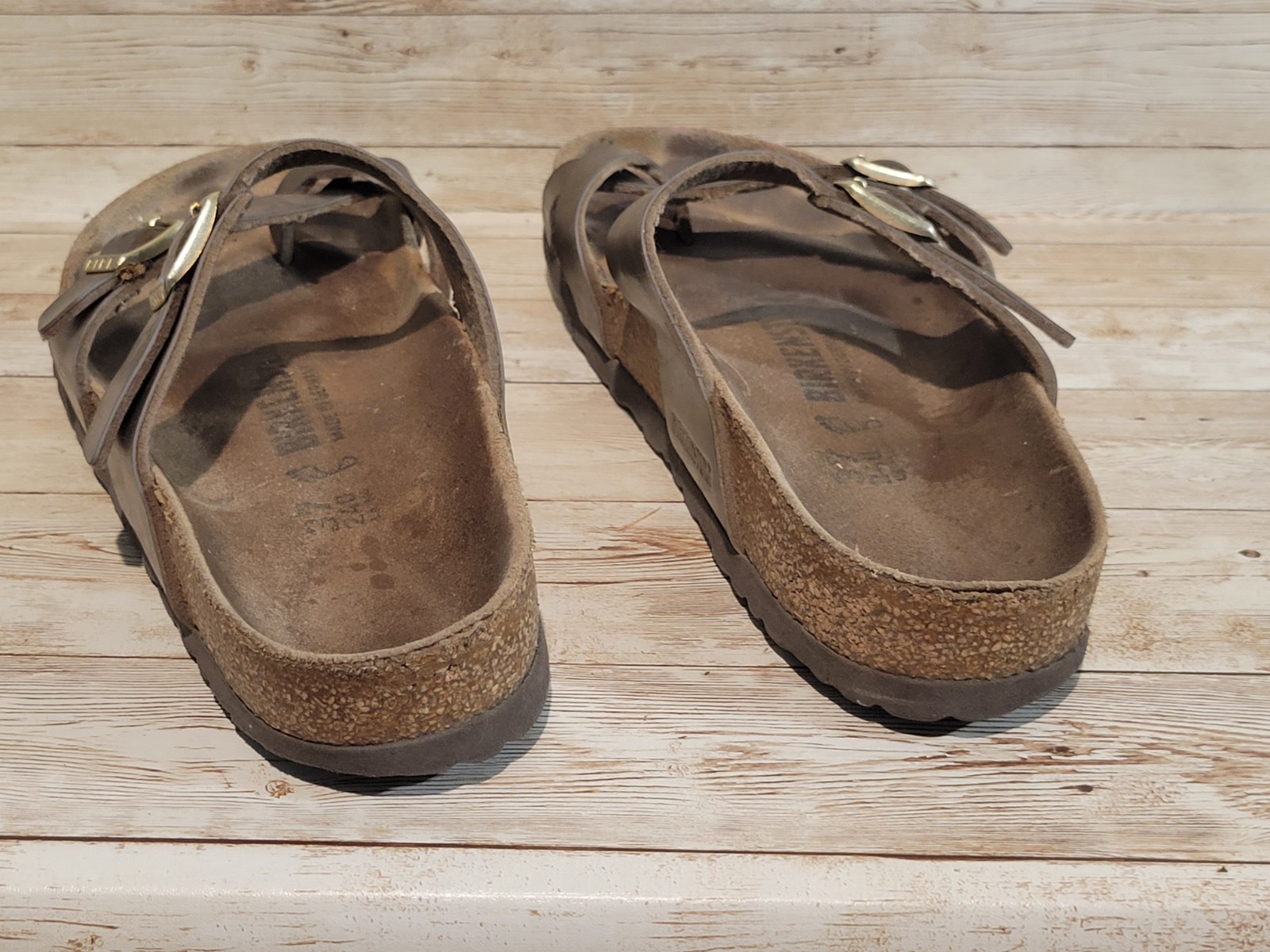 Birkenstock Mayari Metallic Bronze Leather Sandals Women’s US 7 EU 37