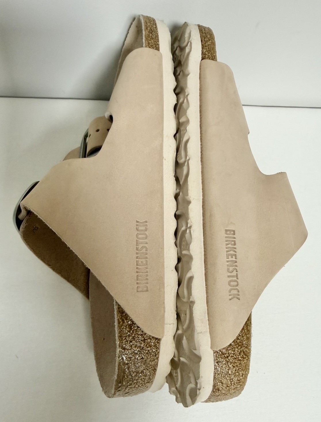 Women’s Birkenstock Arizona Big Buckle Beige Leather Sandals Size 37 (US 6 N/M)