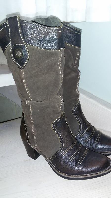 Women camel active boots brown leather 37.5 #432W