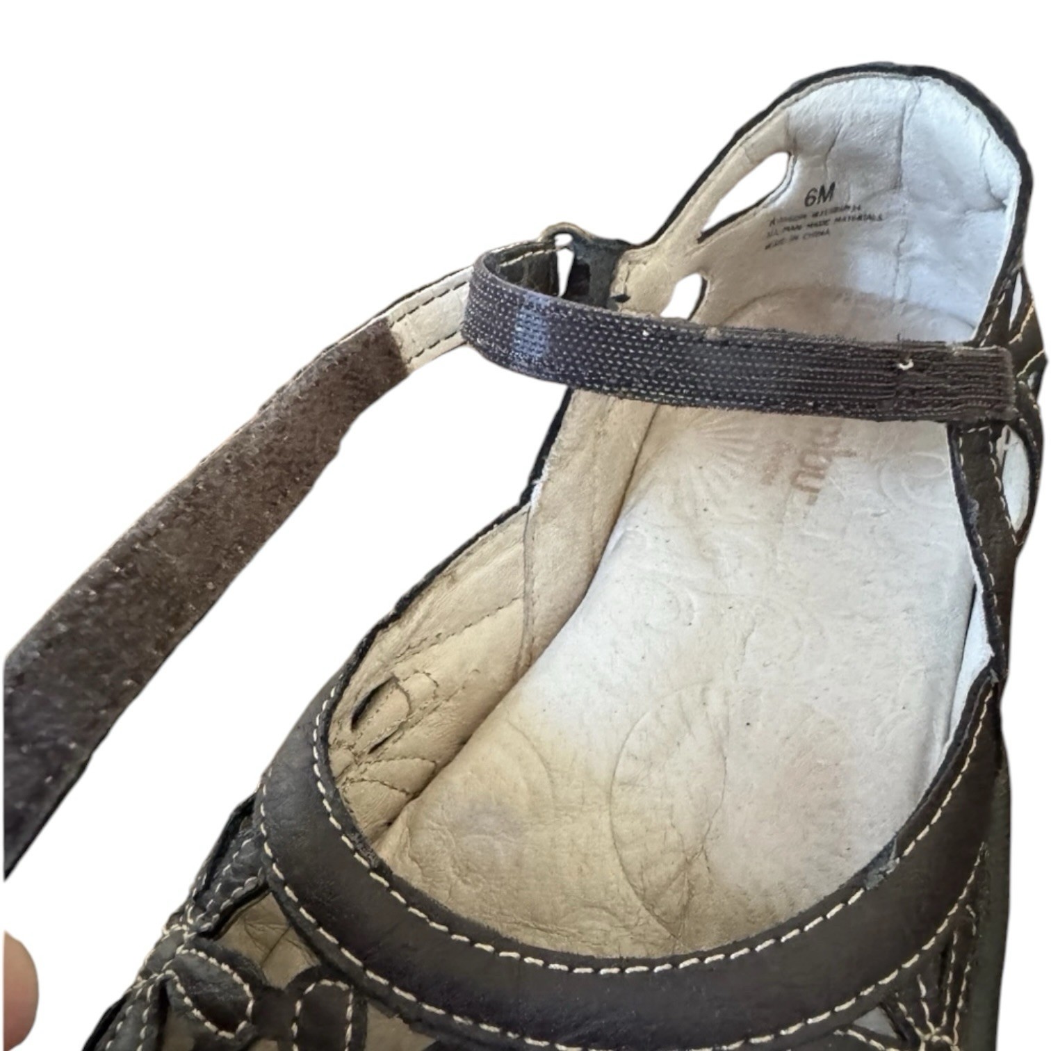 Jambu Blossom Shoes Womens 6 M Casual Adjustable Mary Jane Flats Brown