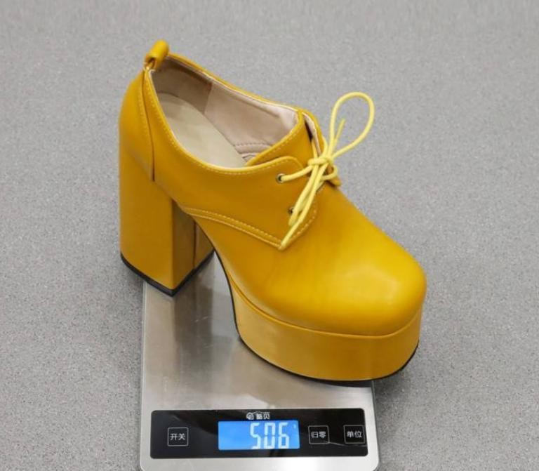 Women’s Lace Up Faux Leather Pumps Platform Block High Heels Casual Party Shoes