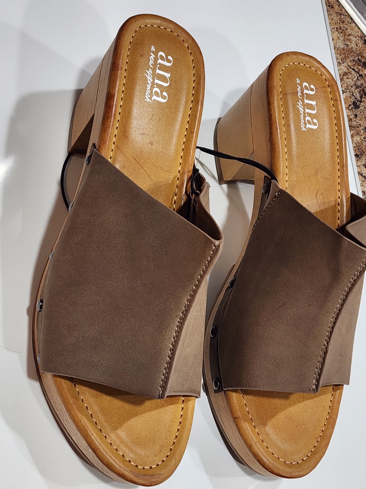 Ana Elissa Cognac Clog Sandals Shoes Women’s Size 9.5 M *check Description*