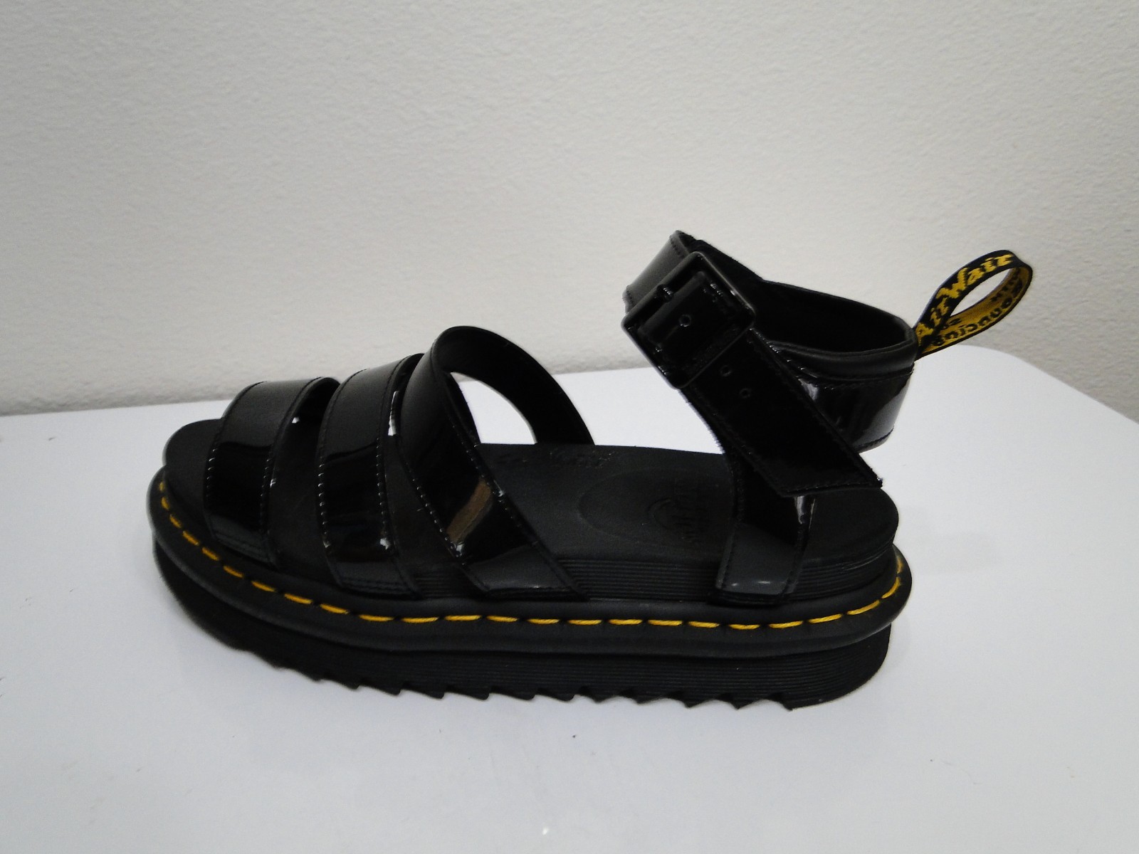 Dr Martens Blaire Black Patent Lightweight Chunky Platform Sandals Uk 6.5 Eu 40