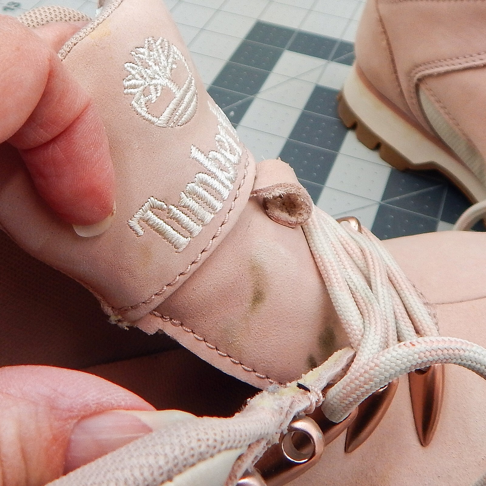 Timberland Women’s Euro Sprint Light Pink Sz 5.5 Girls Nubuck Ankle Hiker Boots