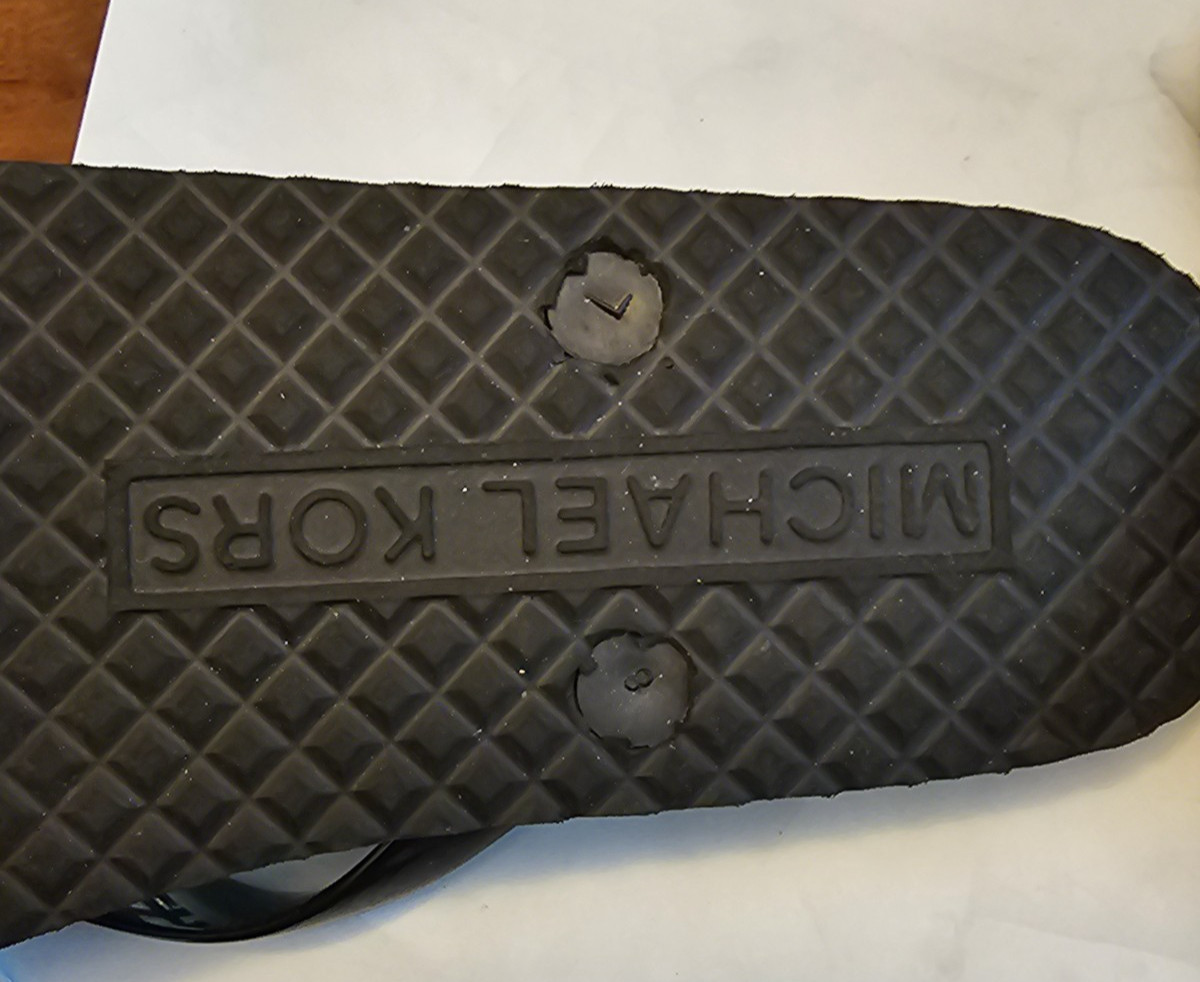 MICHAEL Michael Kors Jet Set Logo Stripe Flip Flop