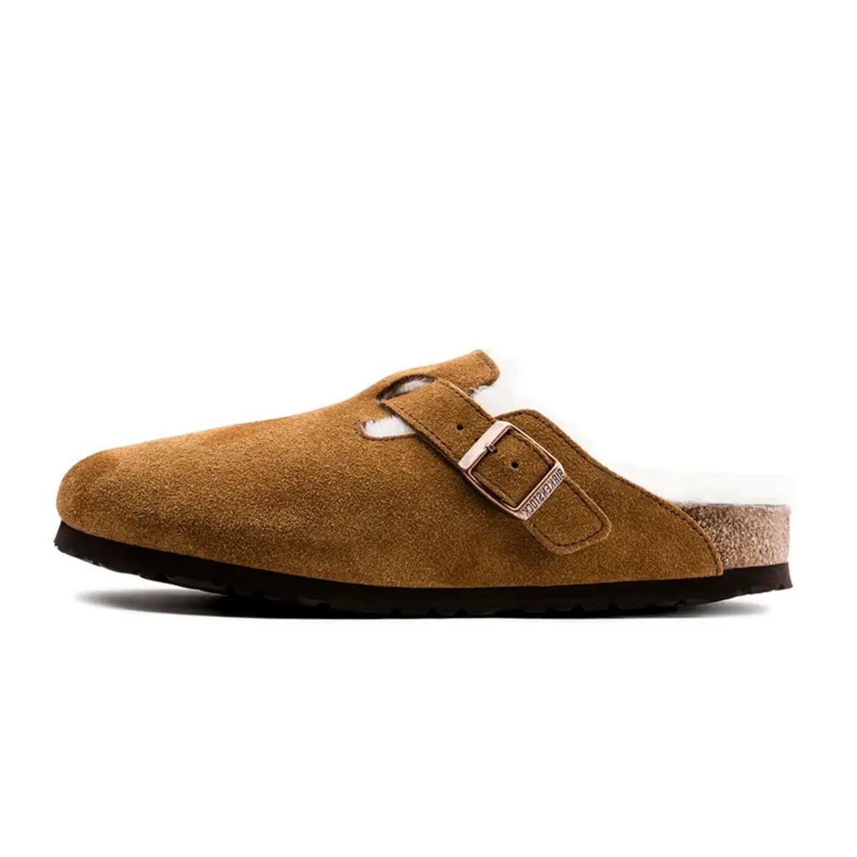 Birkenstock Boston Shearling Suede Leather Mink 1001141 Women’s New