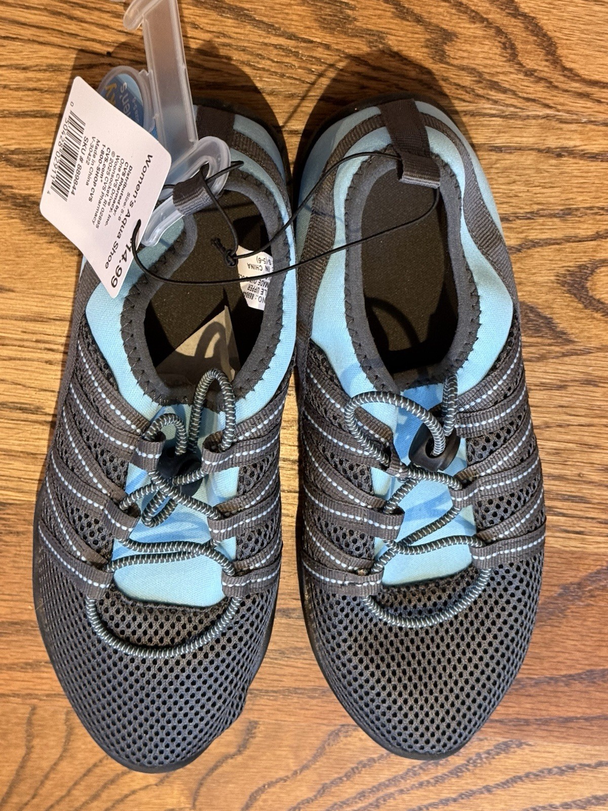 Sun & Sky water shoe slip on blue grey size 7-8 NWOB NWT