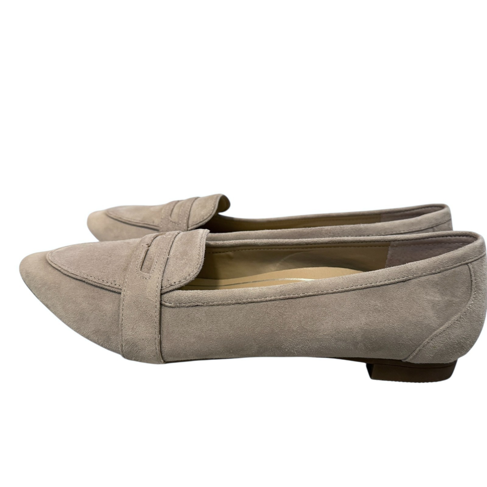 Vionic Savannah Suede Leather Blush Nude Slip On Comfort Loafers Shoes size 7