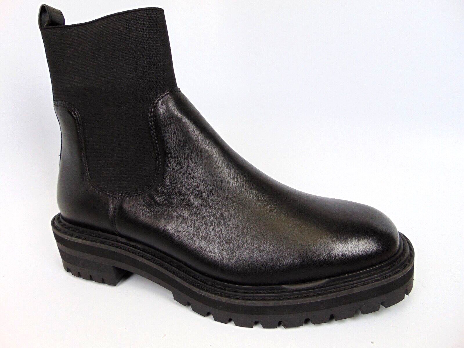 Farylrobin Women’s Siano Chelsea Ankle Boots Size 9.0 M, Black Leather, NEW