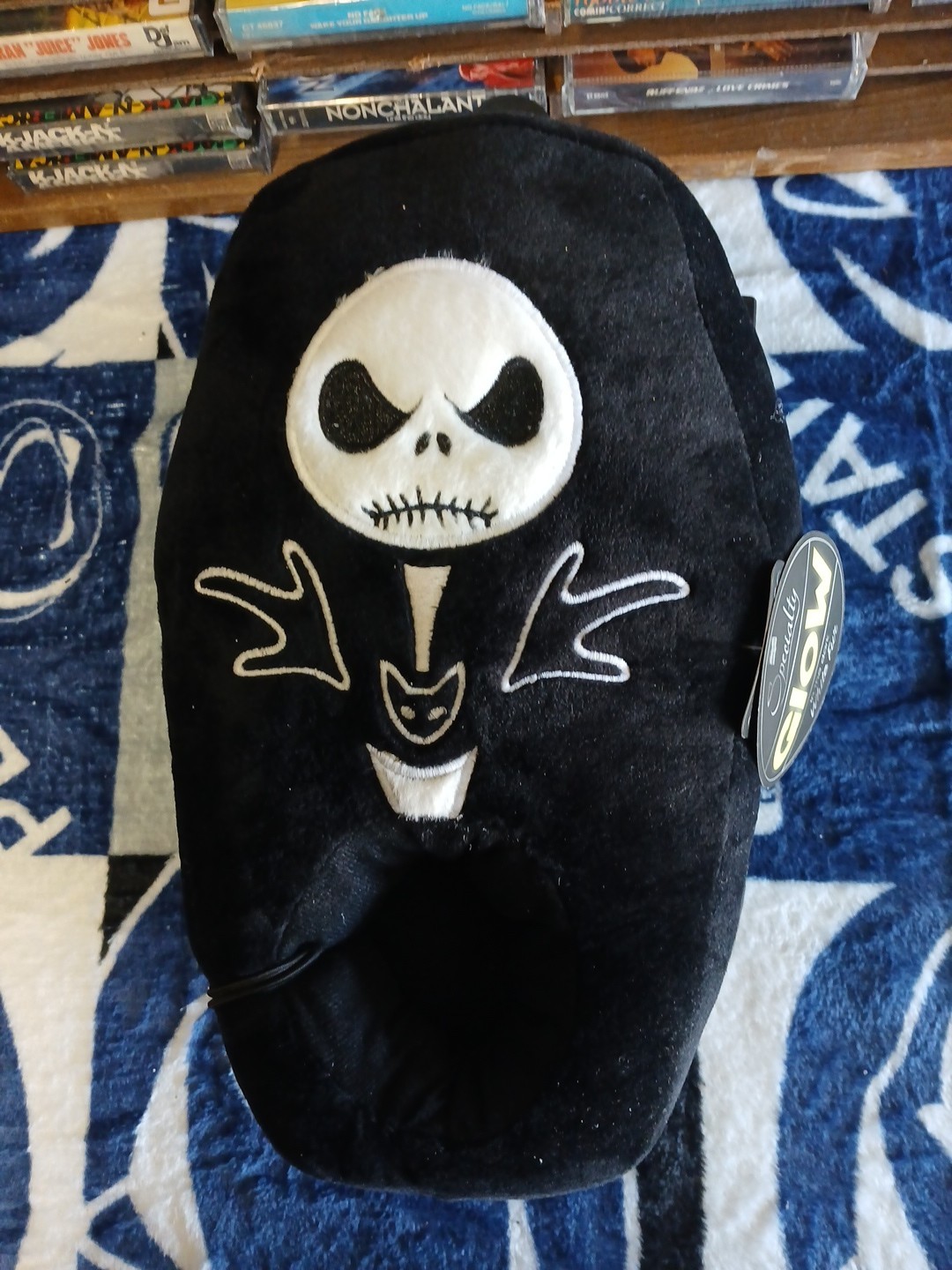 NEW Nightmare Before Christmas Black Slippers Large (W 10/11; M 9/10)