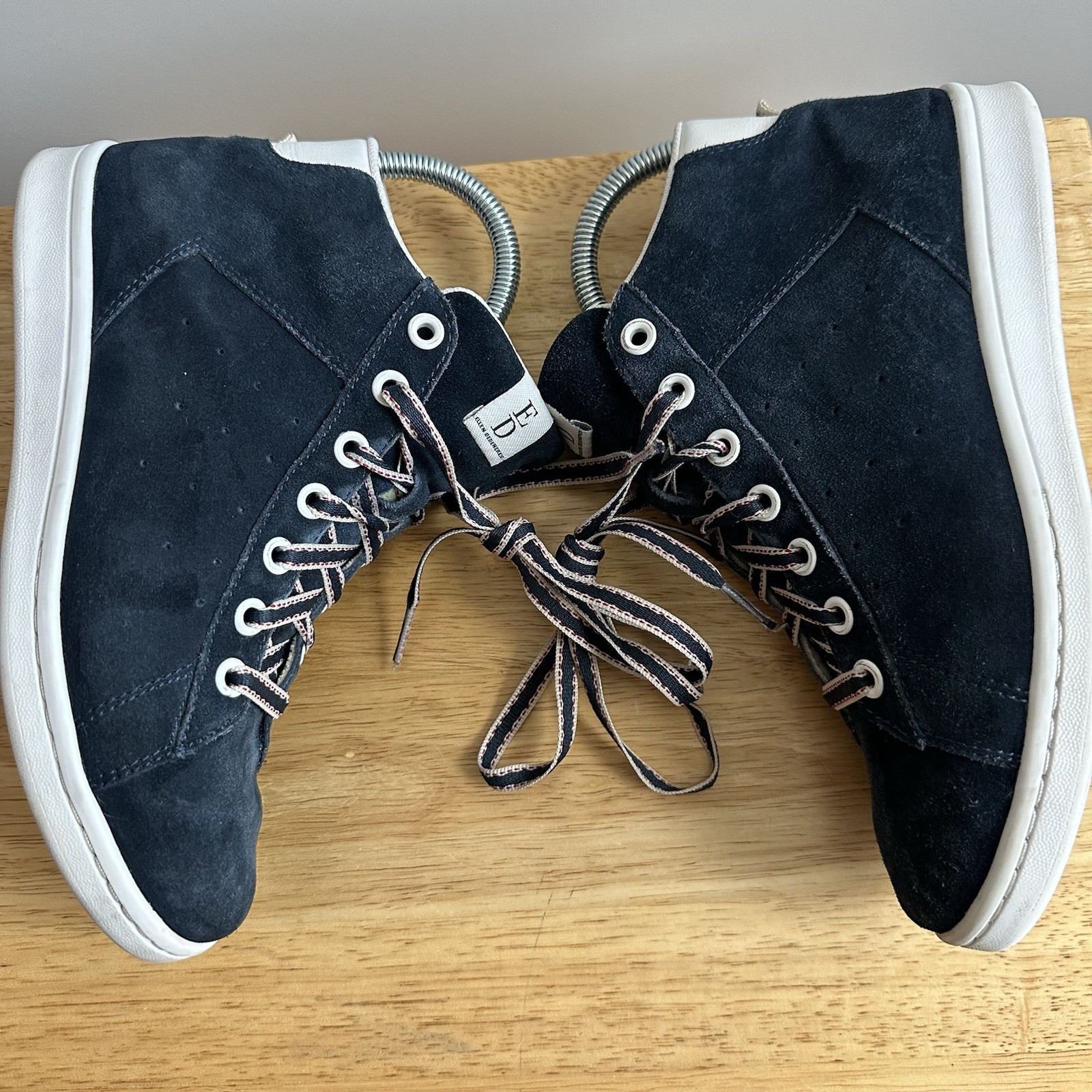 ED Ellen DeGeneres Camarillo High Top Sneakers Black Suede Womens 6.5 Shoes