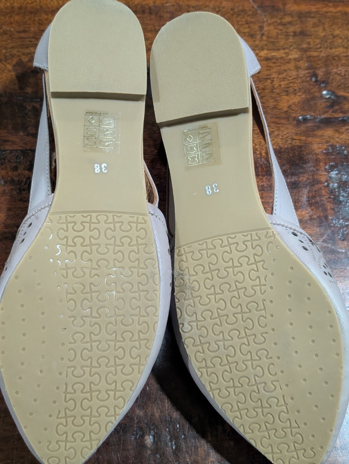 Spring Step Bowtiful Flat NEW Eu 38 Women Taupe Leather Slip on Shoes d’orsay