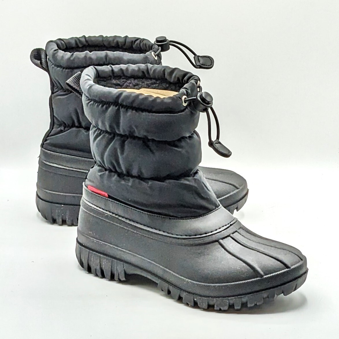 Chooka “Nylon Puffer Snow Boot” Women’s Waterproof Mid Cold Weather (Black) NEW