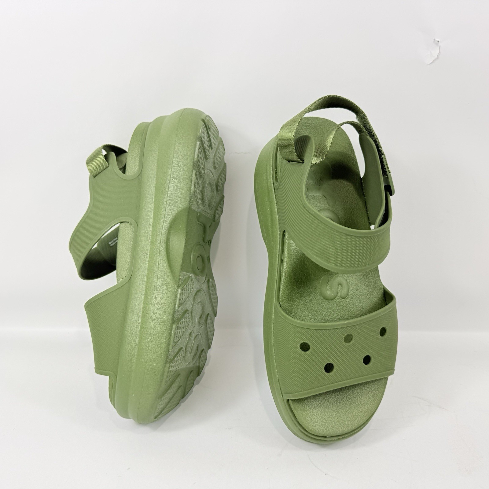 Crocs Soho Y Strap Sandal 211755 Army Green Women’s Size 11 Excellent MINT