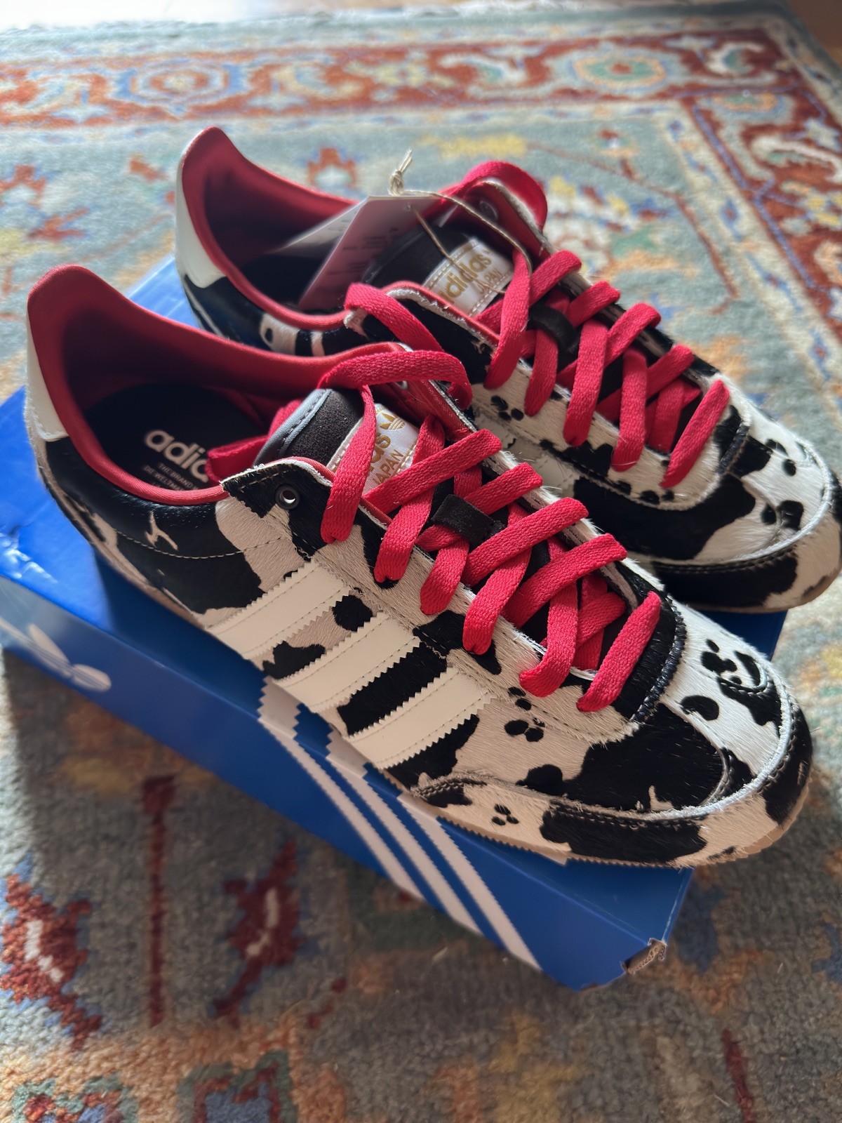 Adidas JAPAN ‘Cow Print’ Aurora Coffee White Red (KI6954) NEW in box 9 – Samba