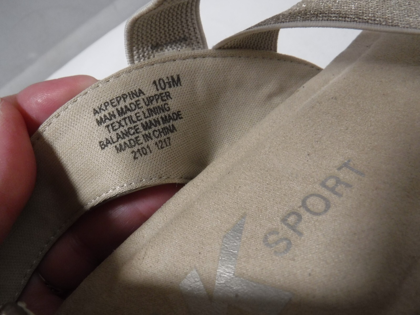 PF2 Women’s ANNE KLEIN Sport Peppina Gold Strappy Wedge Heel Sandals 10.5