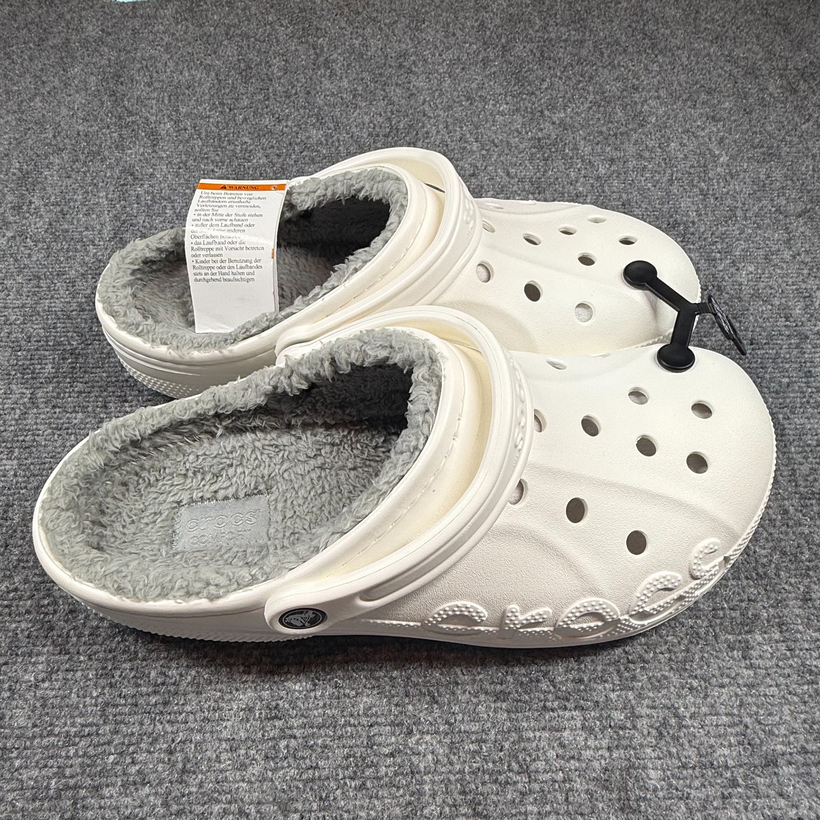Crocs Unisex White & Light Grey Baya Lined Clog US Men’s 11 Free SHip Best Price