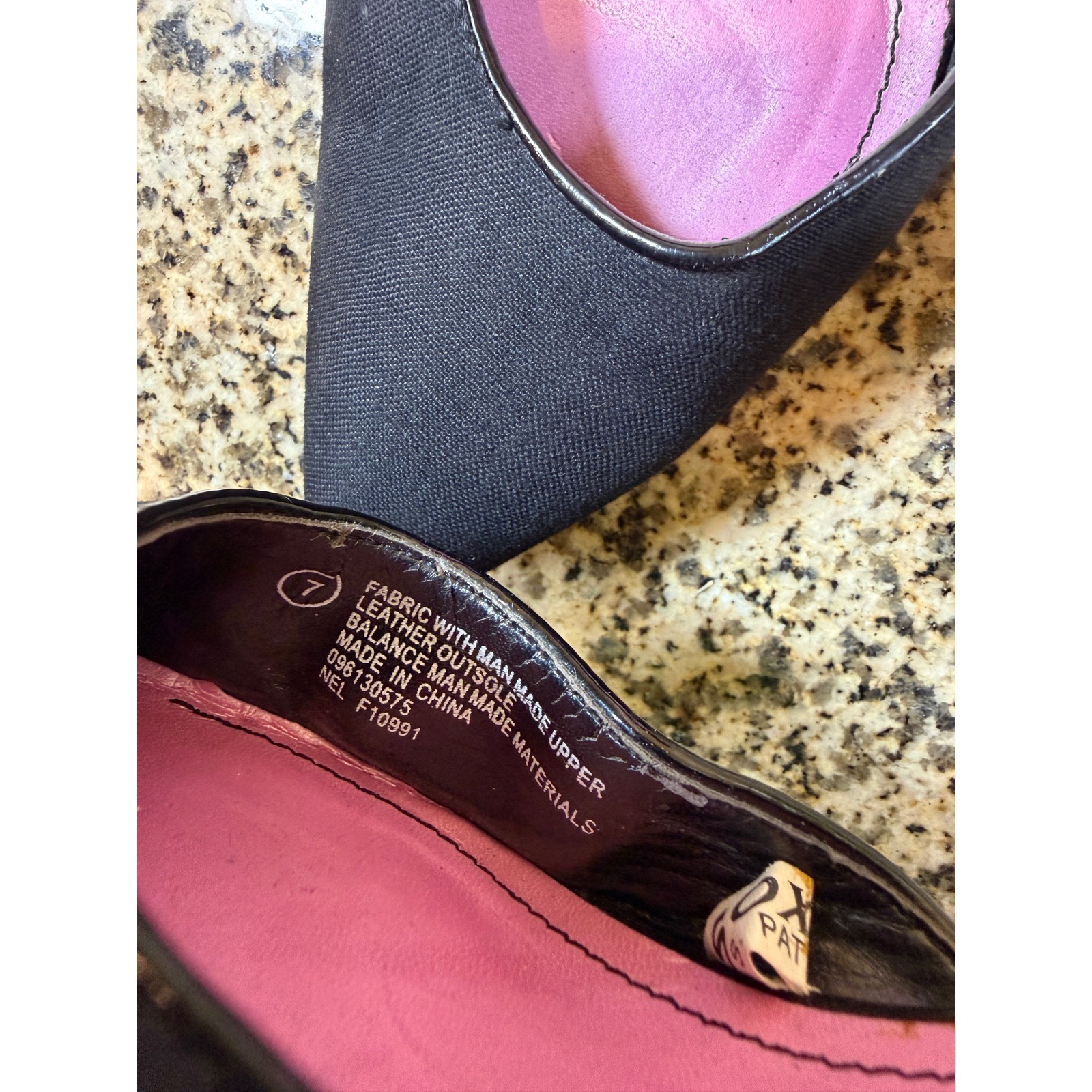 Isaac Mizrahi for Target Black Fabric Kitten Heel Pumps Pointed Toe Size 7