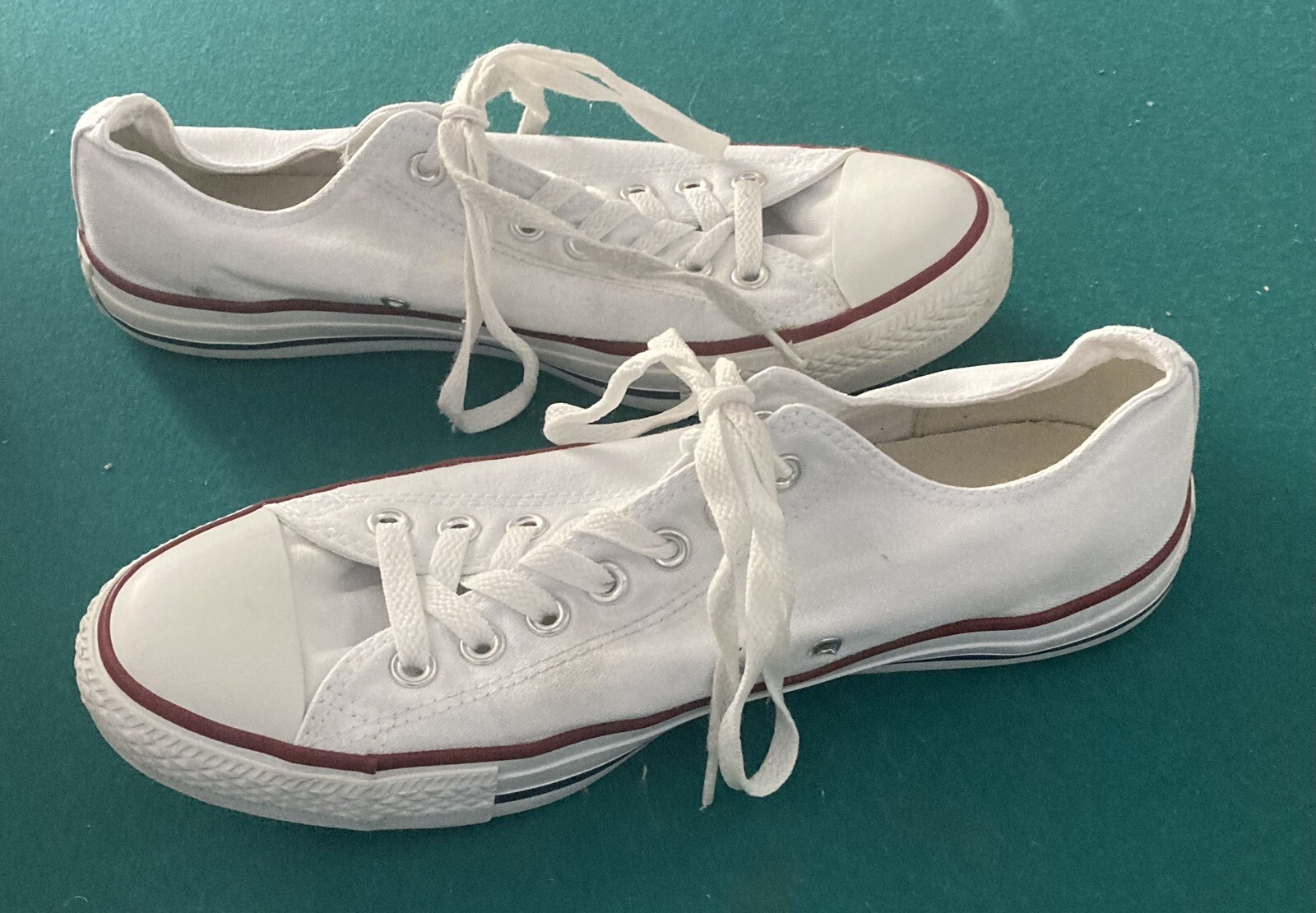 Converse All Star Shoes Size 8 Men 10 Women Color White. In Great Condition!