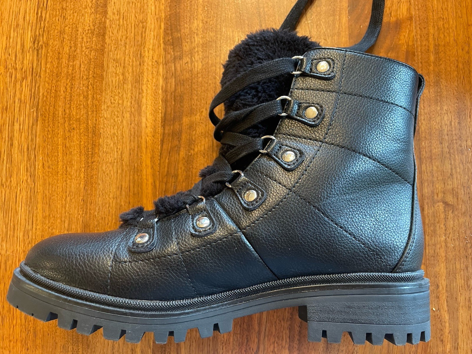 Nine West Women’s Black Tie Up Boots Size 8.5 M