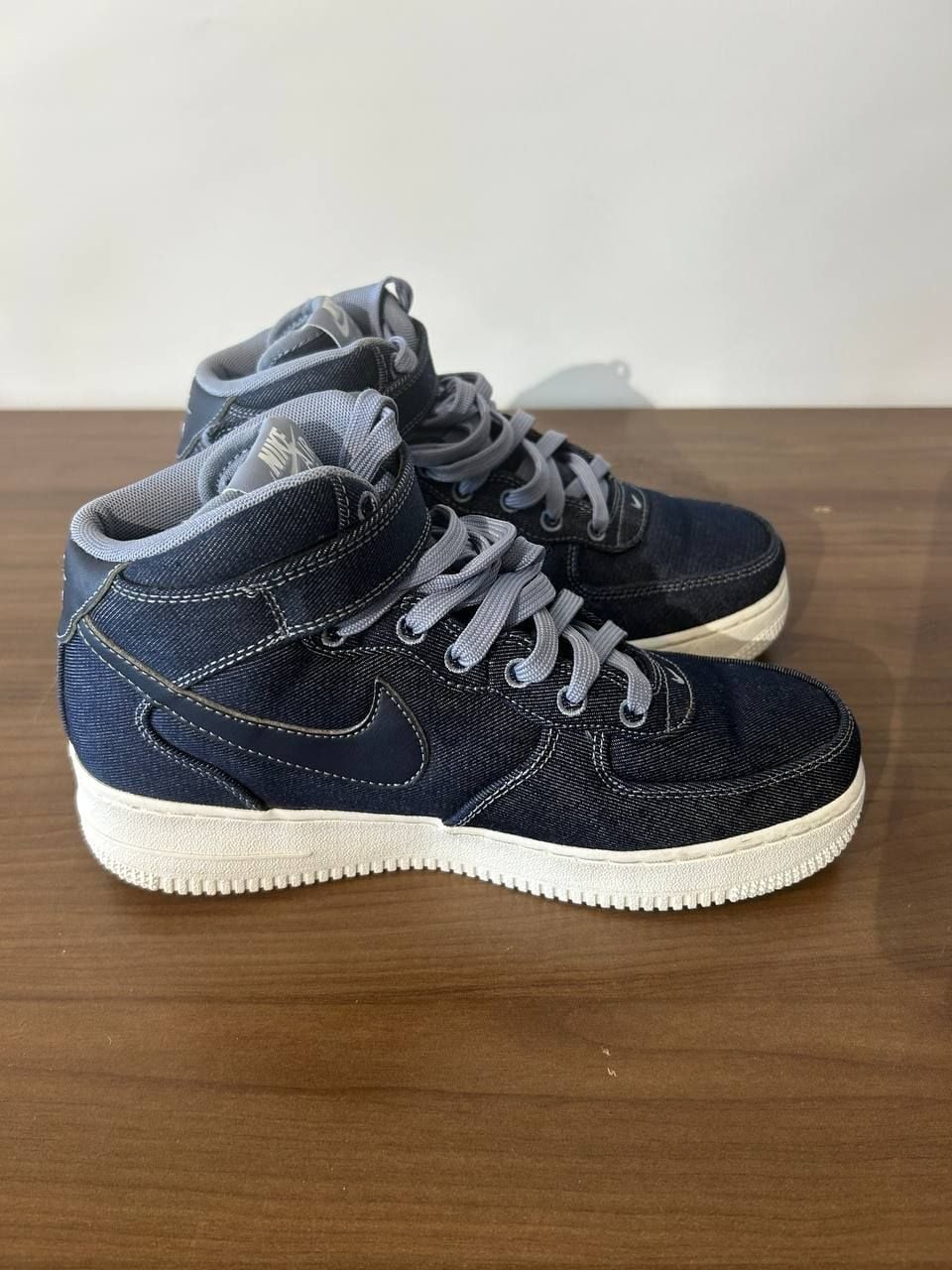 Nike Air Force 1 ’07 Mid Denim Obsidian Summit White Women’s Size 8 DD9625-400