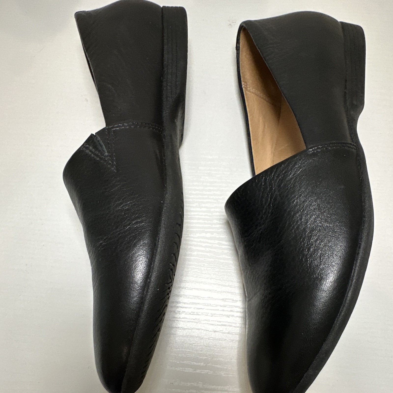 Dansko Black Leather Slip-On Loafer Flats Comfort Round Toe Women EU 39