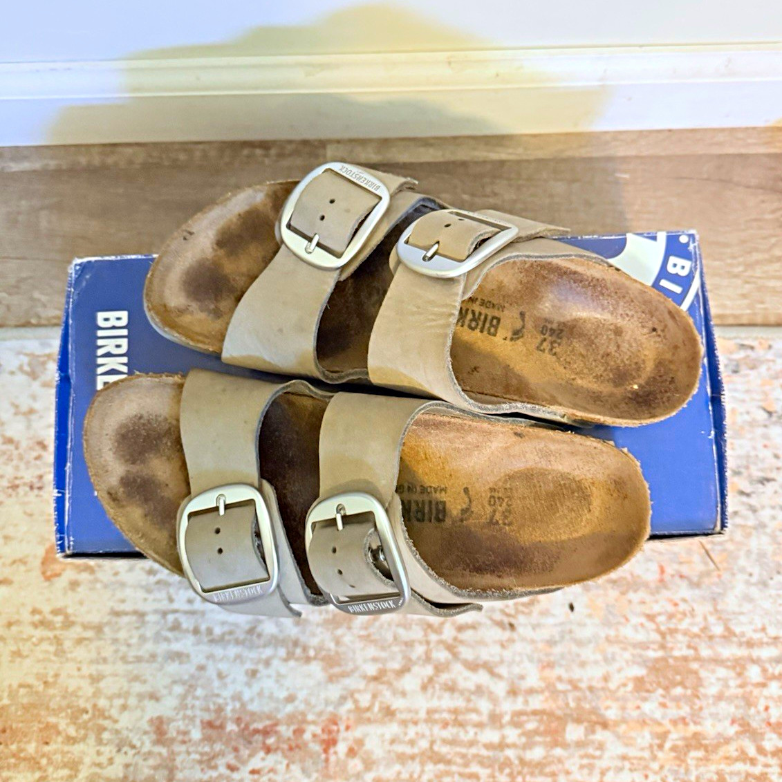 Birkenstock Arizona Big Buckle Gray Slide Sandals Narrow EU 37 US 6 MPN 1022154