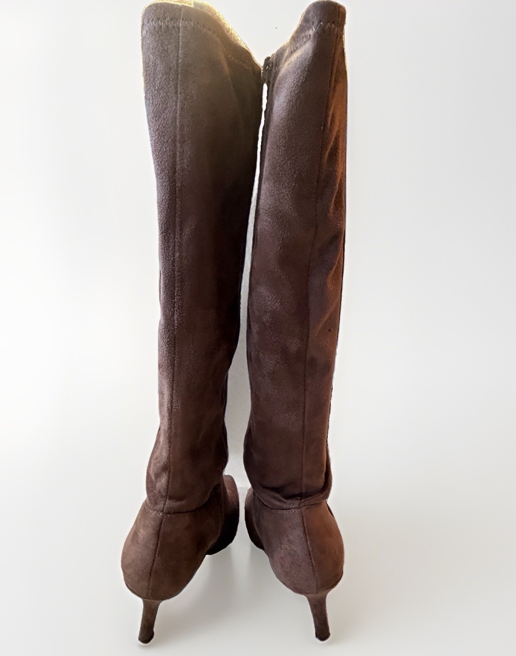 Nine West Women’s Richy Knee High Boots Size 5 Dark Brown Suede Pointed Toe