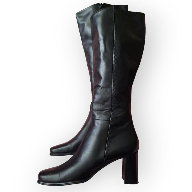 women donna carolina boots black leather 40