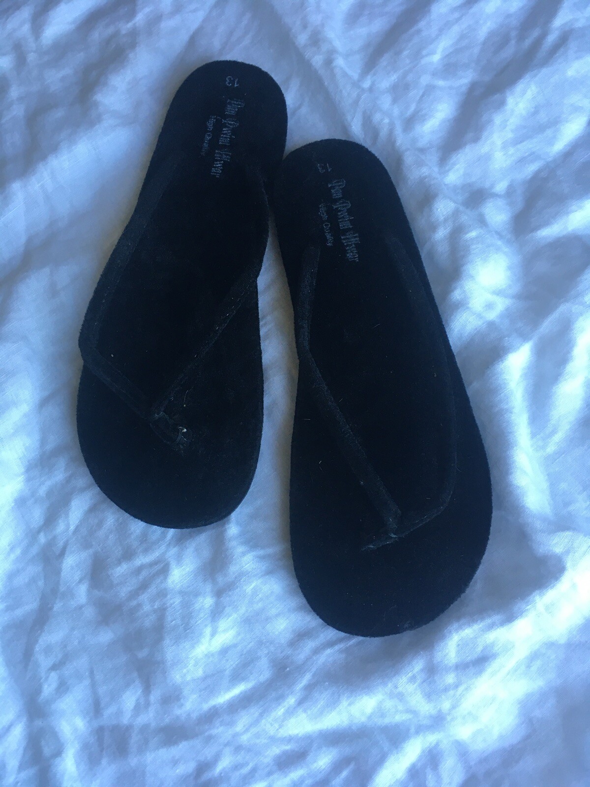 Black Velvet Flip Flops Burma Myanmar Ladies 9 Mens 7 Asian Thongs 8.5 9.5 7.5