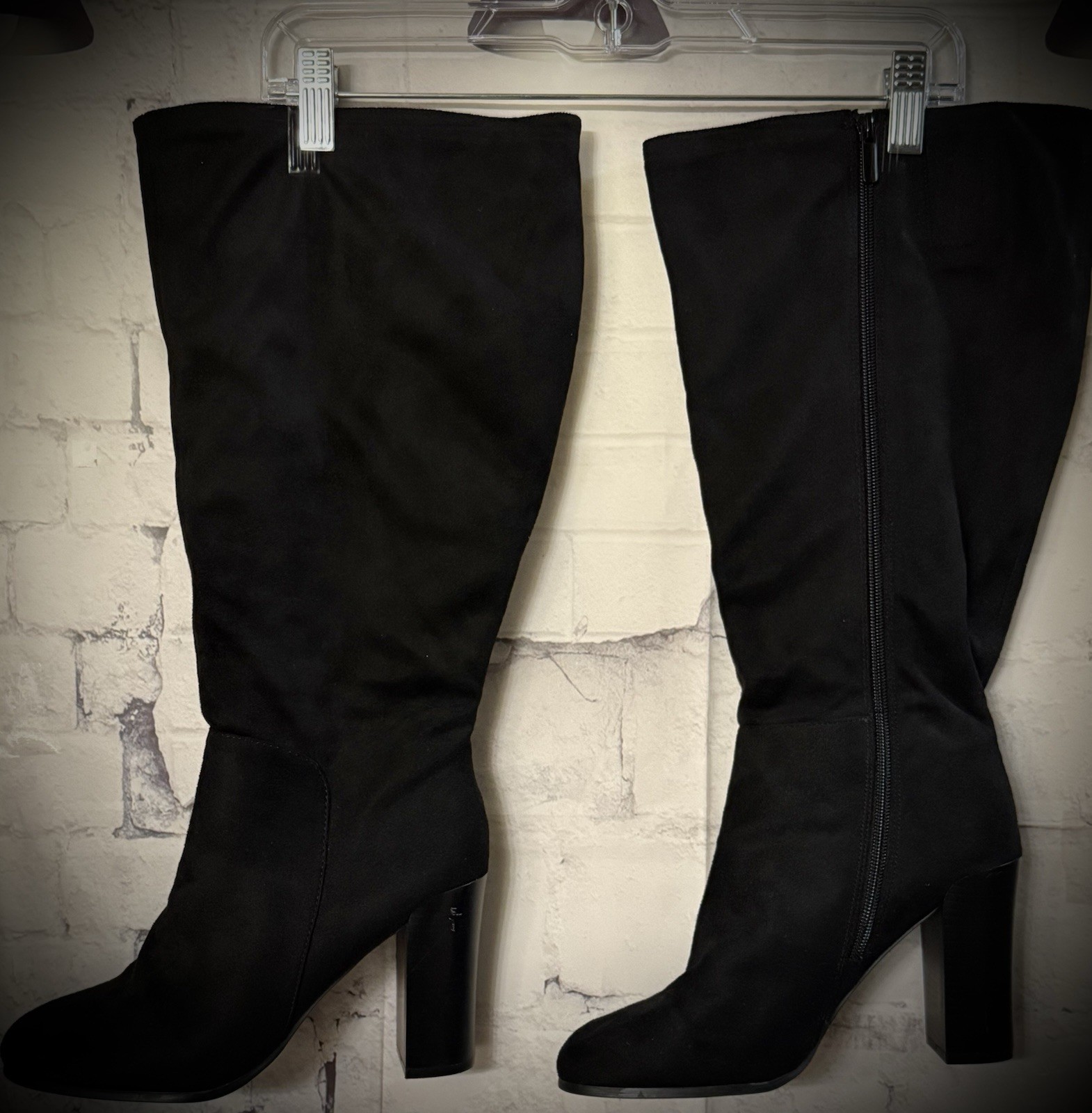 Forever21 Black Knee High Boots Sz 9W