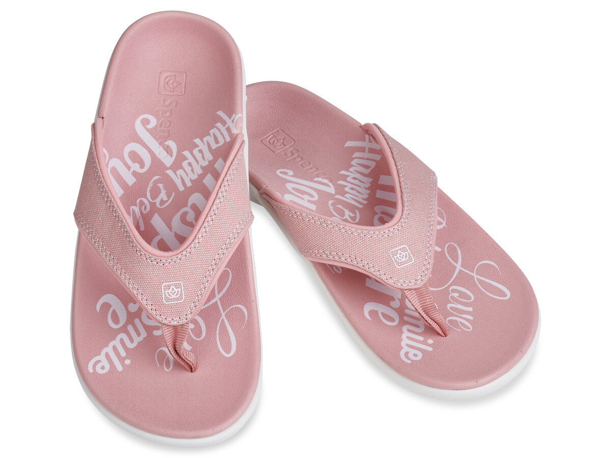 Women’s Spenco Total Support Orthotic Inspiration Blush Yumi Flip Flops Sz 10