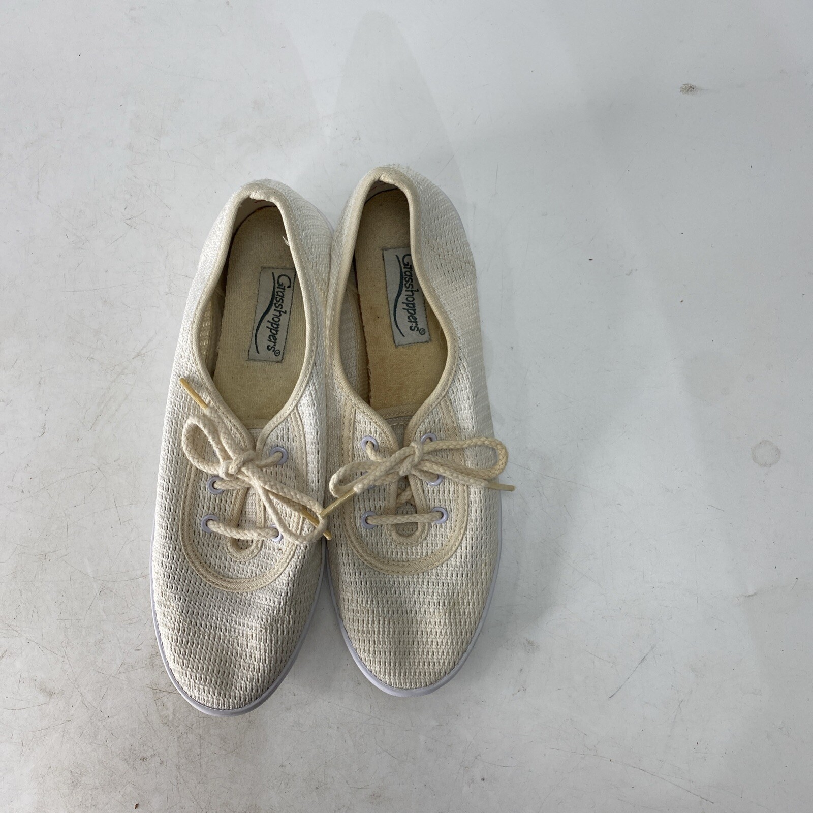 Vintage Keds Grasshoppers Leeward JO-CH 27 White Womens Shoes 8 S EF 21040 Sneak