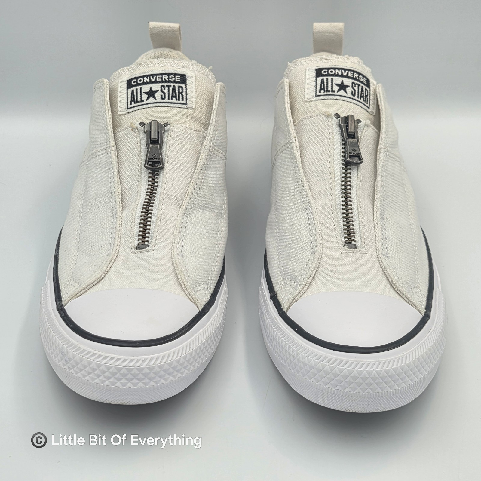 Converse Chuck Taylor All Star Madison White Canvas Sneakers Size 9.5 (Zipper)