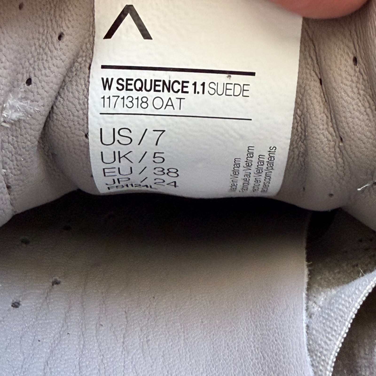 AHNU Sequence 1.1 Suede Shoes in Oatmeal Women US 7 Quiet Luxury NWOT $240